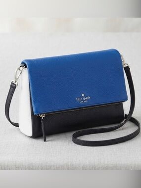 Kate Spade New York Carson Black and Blue Crossbody Bag